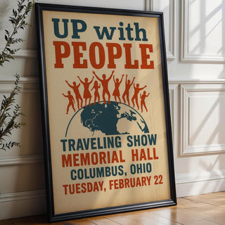 Musical Show Poster – Vintage 70s Positivity Art Print with Retro Typography & World Unity Message, Feel - Good Wall Art, Free Shipping - Just Great Posters