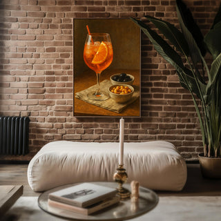 Aperol Spritz Cocktail Art Print – Italian Summer Drink Poster, Retro Bar Wall Art, Orange Aperitif Kitchen Decor, Free Shipping - Just Great Posters