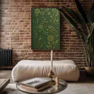 Gold Floral Botanical Wall Art – Embossed Looking Flower Print, Elegant Textured Nature Poster, Garden - Inspired Luxe Home Decor - Just Great Posters