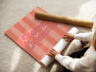 Sweet Dreams Pink Poster – Cute Nursery Wall Art with Stars & Clouds, Baby Girl Bedroom Decor, Pastel Kids Room Print, Free Shipping - Just Great Posters