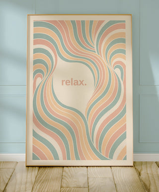 relax. – Calming Pastel Flow Print - Just Great Posters