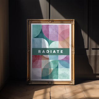 Radiate – Soft Power Abstract Print - Just Great Posters