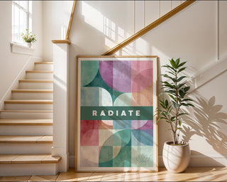 Radiate – Soft Power Abstract Print - Just Great Posters