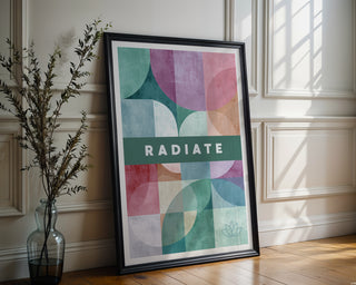 Radiate – Soft Power Abstract Print - Just Great Posters