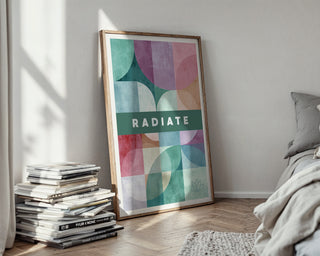 Radiate – Soft Power Abstract Print - Just Great Posters