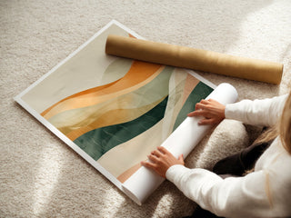 breathe. – Earth Tone Calm Print - Just Great Posters