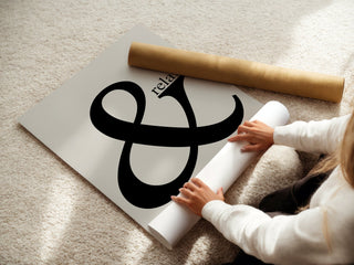 Ampersand Relax Wall Art Print – Minimalist Typography Poster for Calm Modern Interiors - Just Great Posters