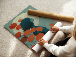 Moonlit Girl Botanical Print - Just Great Posters