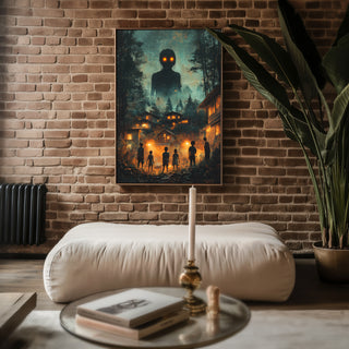 Glowing Eyes Forest Horror Poster - Just Great Posters