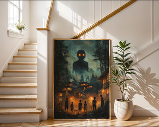 Glowing Eyes Forest Horror Poster - Just Great Posters