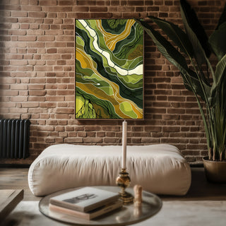 “Topographic Flow” – Abstract Earth Tone Landscape Print - Just Great Posters