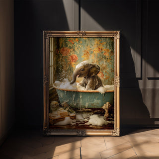 Baby Elephant Bathroom Art Print - Just Great Posters