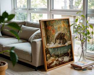 Baby Elephant Bathroom Art Print - Just Great Posters