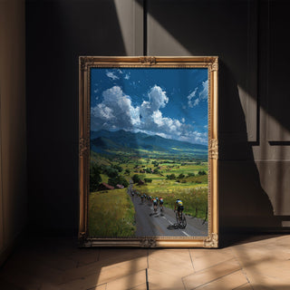 Cycling Through Countryside Print - Just Great Posters