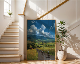 Cycling Through Countryside Print - Just Great Posters