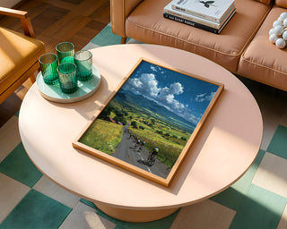 Cycling Through Countryside Print - Just Great Posters