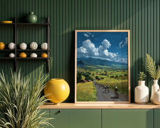 Cycling Through Countryside Print - Just Great Posters