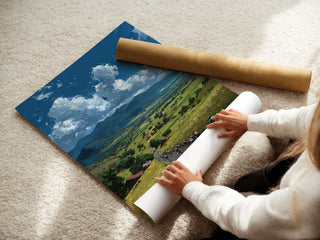 Cycling Through Countryside Print - Just Great Posters