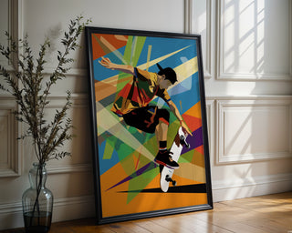 Vibrant Pop‑Art Skateboard Poster - Just Great Posters