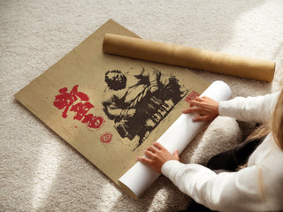 Wabi‑sabi Sumo Wrestler Illustration - Just Great Posters
