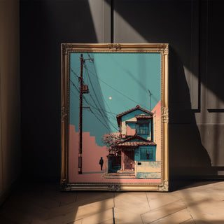 Power Pole Moonrise – Pop Tokyo Cityscape Print - Just Great Posters