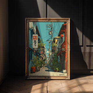 Wabi‑sabi Tokyo Alley Illustration - Just Great Posters