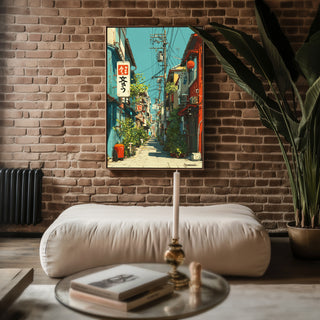 Wabi‑sabi Tokyo Alley Illustration - Just Great Posters