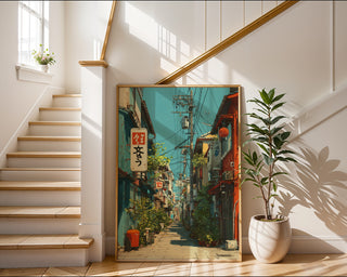 Wabi‑sabi Tokyo Alley Illustration - Just Great Posters