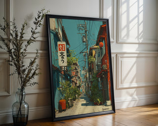 Wabi‑sabi Tokyo Alley Illustration - Just Great Posters