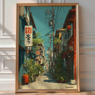 Wabi‑sabi Tokyo Alley Illustration - Just Great Posters