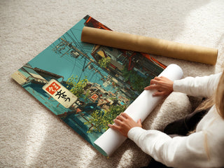 Wabi‑sabi Tokyo Alley Illustration - Just Great Posters