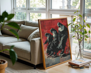 Skateboarding Nuns Poster – Rebellious Religious Art with Street Style Twist - Just Great Posters