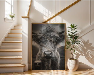 Highland Cow & Guinness – Rustic Bar Pub Wall Art Print - Just Great Posters