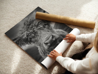 Highland Cow & Guinness – Rustic Bar Pub Wall Art Print - Just Great Posters