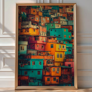 Favela Color Stack – Urban Brazil Wall Art Print - Just Great Posters