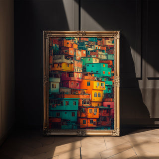 Favela Color Stack – Urban Brazil Wall Art Print - Just Great Posters