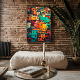 Favela Color Stack – Urban Brazil Wall Art Print - Just Great Posters