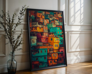 Favela Color Stack – Urban Brazil Wall Art Print - Just Great Posters