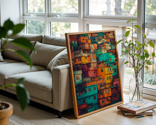 Favela Color Stack – Urban Brazil Wall Art Print - Just Great Posters