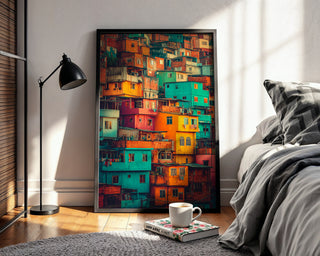 Favela Color Stack – Urban Brazil Wall Art Print - Just Great Posters