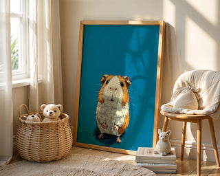 Pop‑Art Guinea Pig – Comic Style Animal Wall Print - Just Great Posters