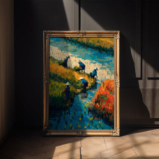 Rice Field Harvest Print - Just Great Posters