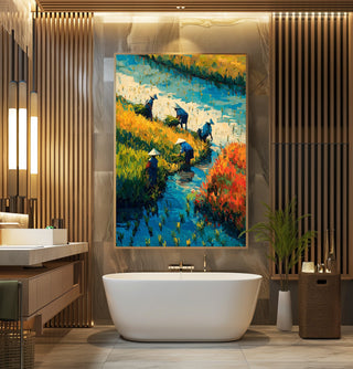 Rice Field Harvest Print - Just Great Posters