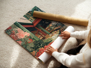 Market Morning – Watercolor Street Market Art Print - Just Great Posters