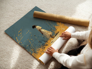 Where the Wildflowers Were – Moody Girl in Field Art Print - Just Great Posters