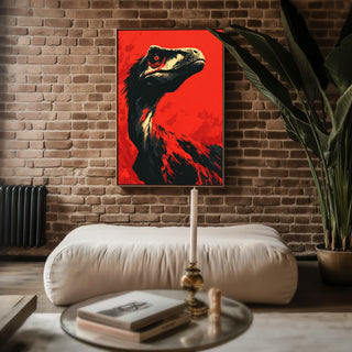 Raptor in Red Dinosaur Poster – High - Impact Art - Just Great Posters