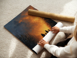 Witches at Sunset Fantasy Poster - Just Great Posters