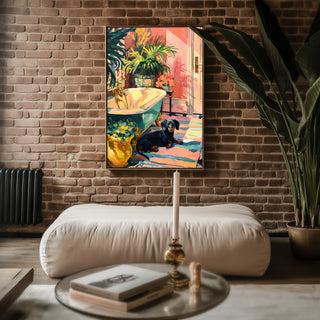 Matisse‑Style Dachshund Art Print – Elegant Modern Dog & Botanical Poster - Just Great Posters