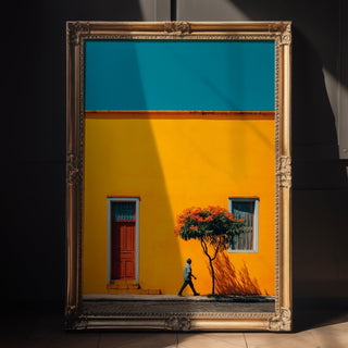 Colorful Street Wall Art – Bold Mexico - Inspired Architecture Poster Print - Just Great Posters