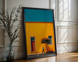 Colorful Street Wall Art – Bold Mexico - Inspired Architecture Poster Print - Just Great Posters